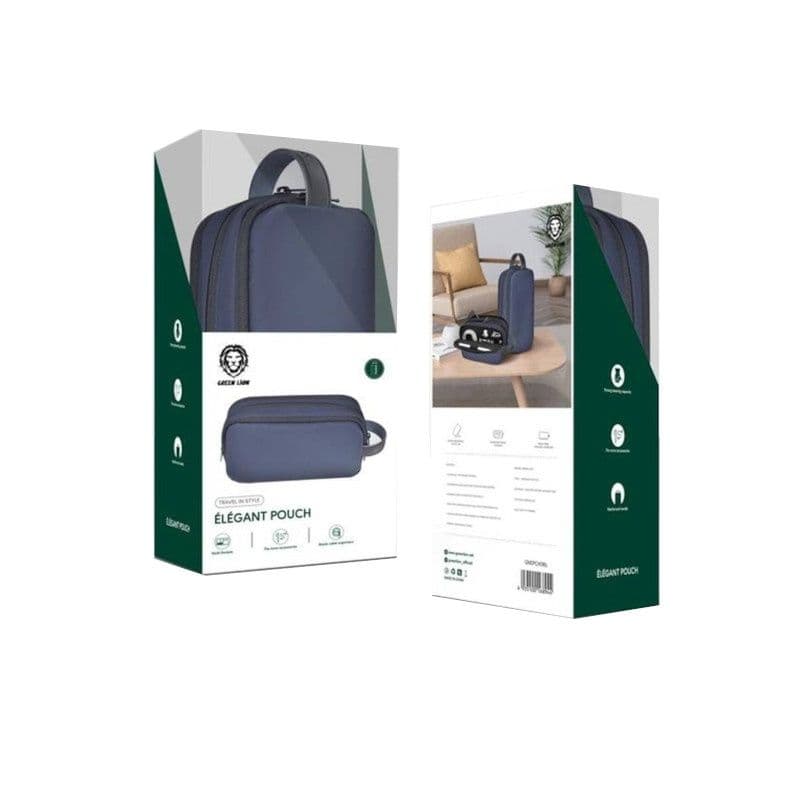 Elegant Pouch Blue - Green Lion