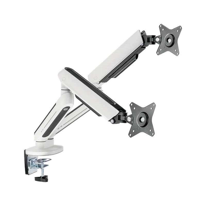 Twisted Minds Identity Premium Dual-Monitor Gaming Monitor Arms With Rgb Lighting White