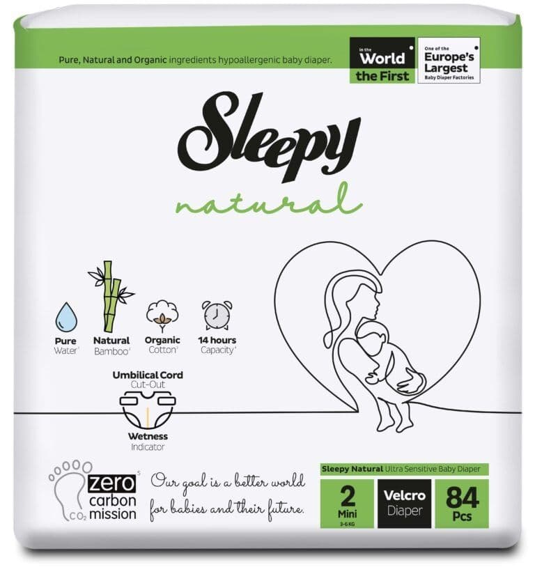 Sleepy Natural Diapers No. 2 84'S (63759)