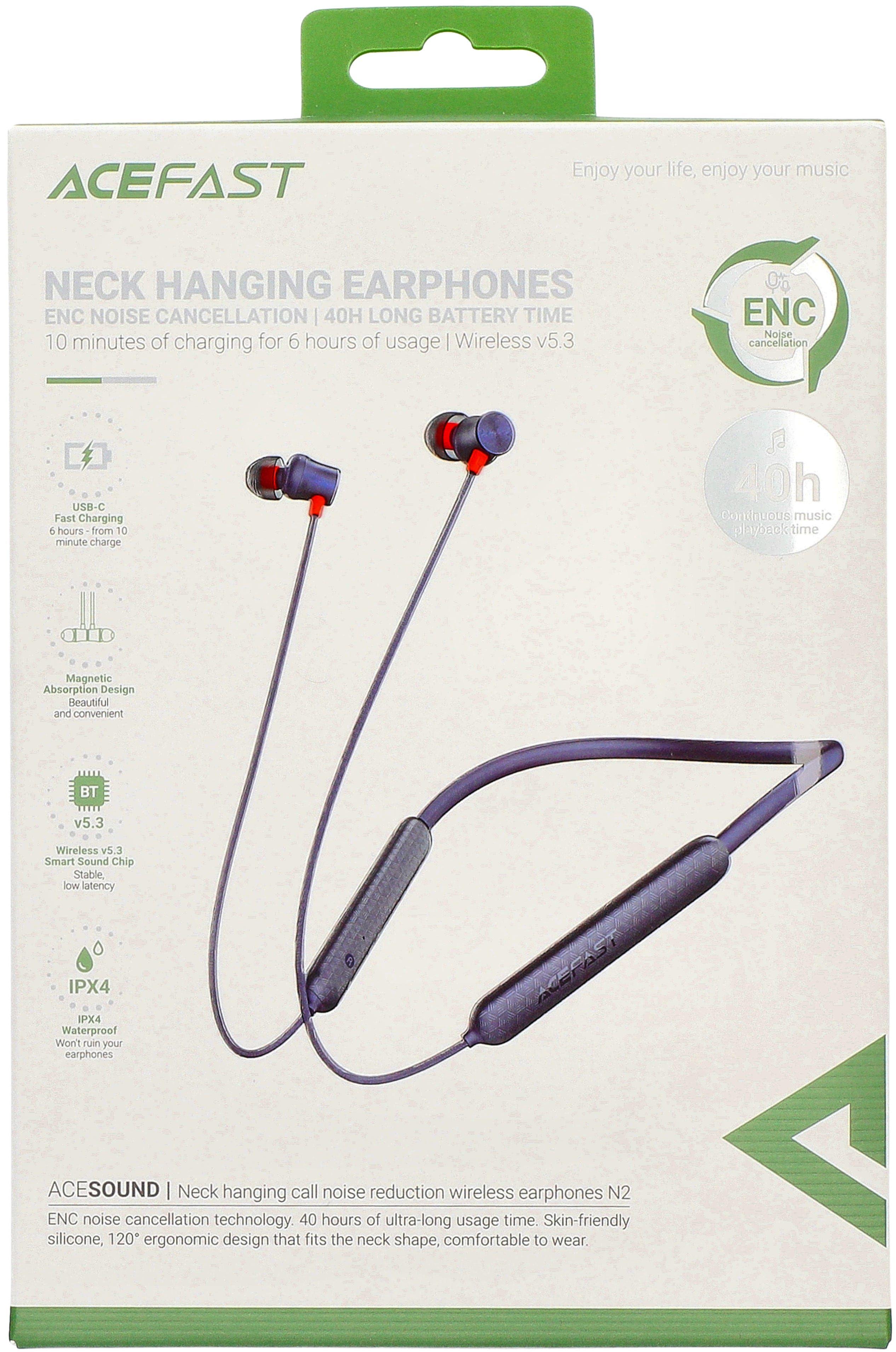 Acefastn2 Neck Hanging Call Noise Reduction Wireless Earphones