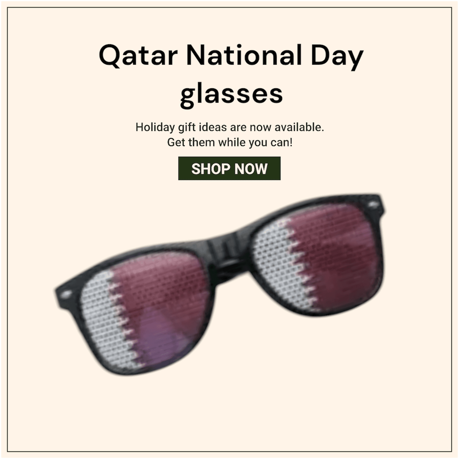Qatar Flag Glasses