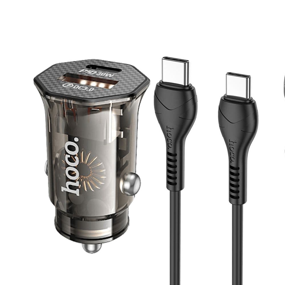 Hoco Dz16 Port Fast Charging Car Charger With C To C Cable