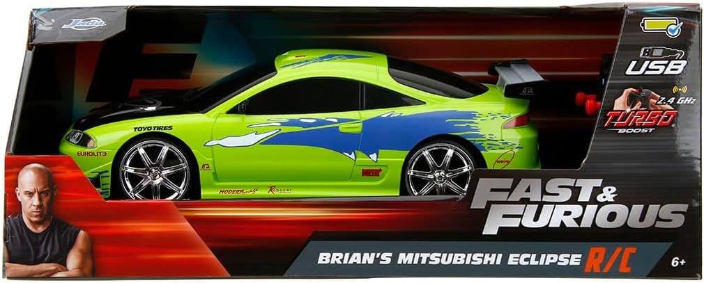 Jada Fast & Furious Brian'S Mitsubishi Eclipse Rc Car (1:16)