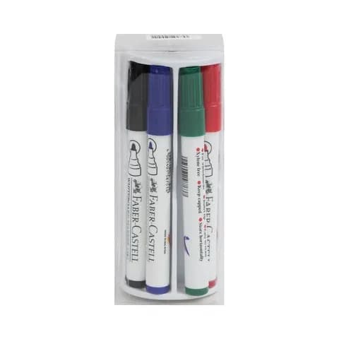 Fabercastell Whiteboard Marker 1587 Eraser 4Colors 4Pcs