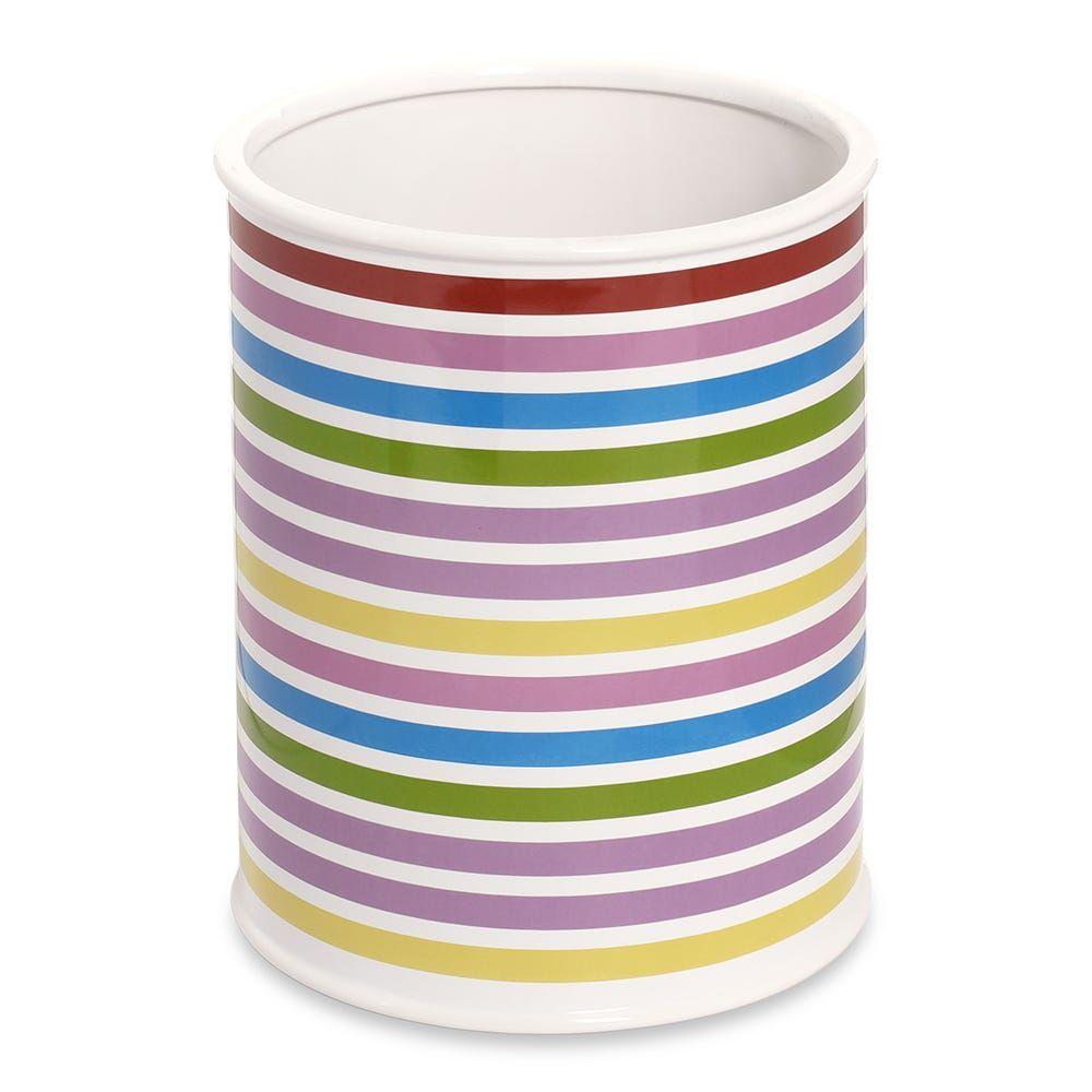 Stripes Waste Bin, Multicolour - 20.3X25.4 Cm