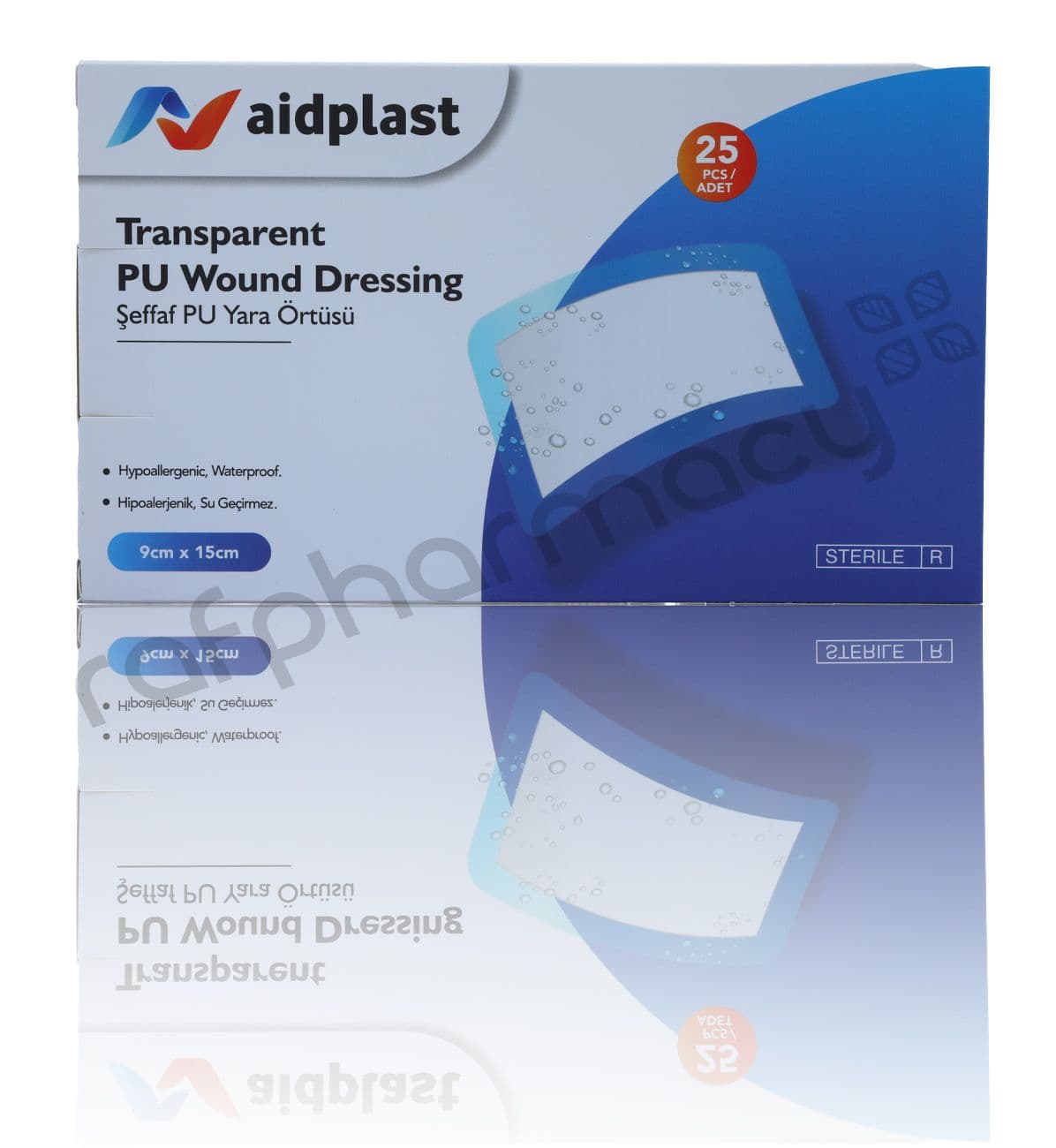 Aidplast Sterile Transparent Wound Dressing Plaster (9 x 15 cm, 25's, V6115P) (#21181)