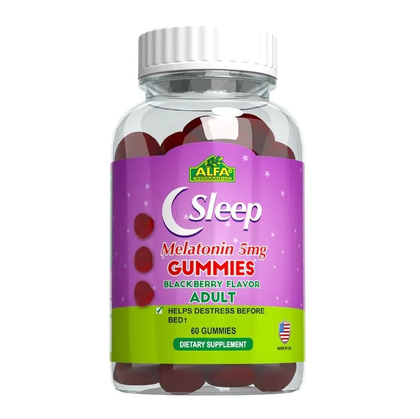 Alfa Sleep Melatonin Adult Gummies -Blackberry 60'S #19737