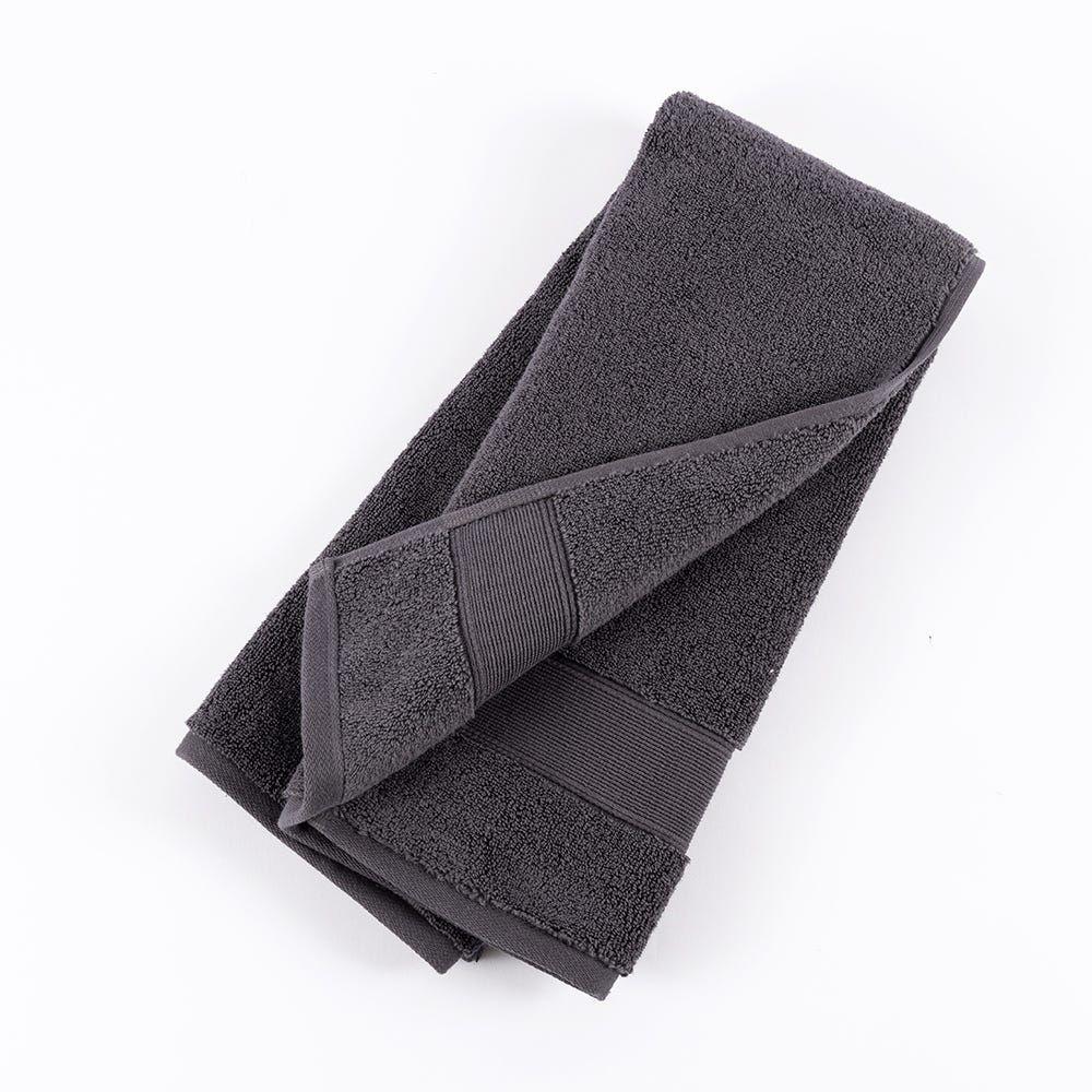 Micro Pleat Hand Towel, Grey - 630 Gsm, 50X80 Cm