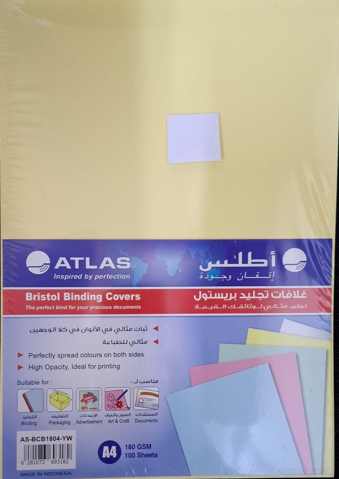 Atlas Bristol Binding Covers A4 100 Sheets