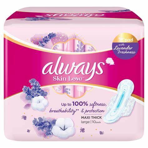 Always Luna Large With Wings 10Pads Package Quantity: 24 Count