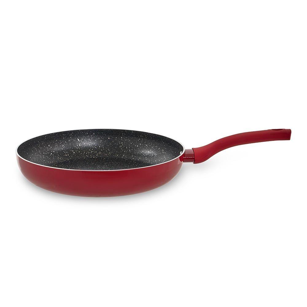 YNA Non-Stick Frypan, Red & Black - 24 cm