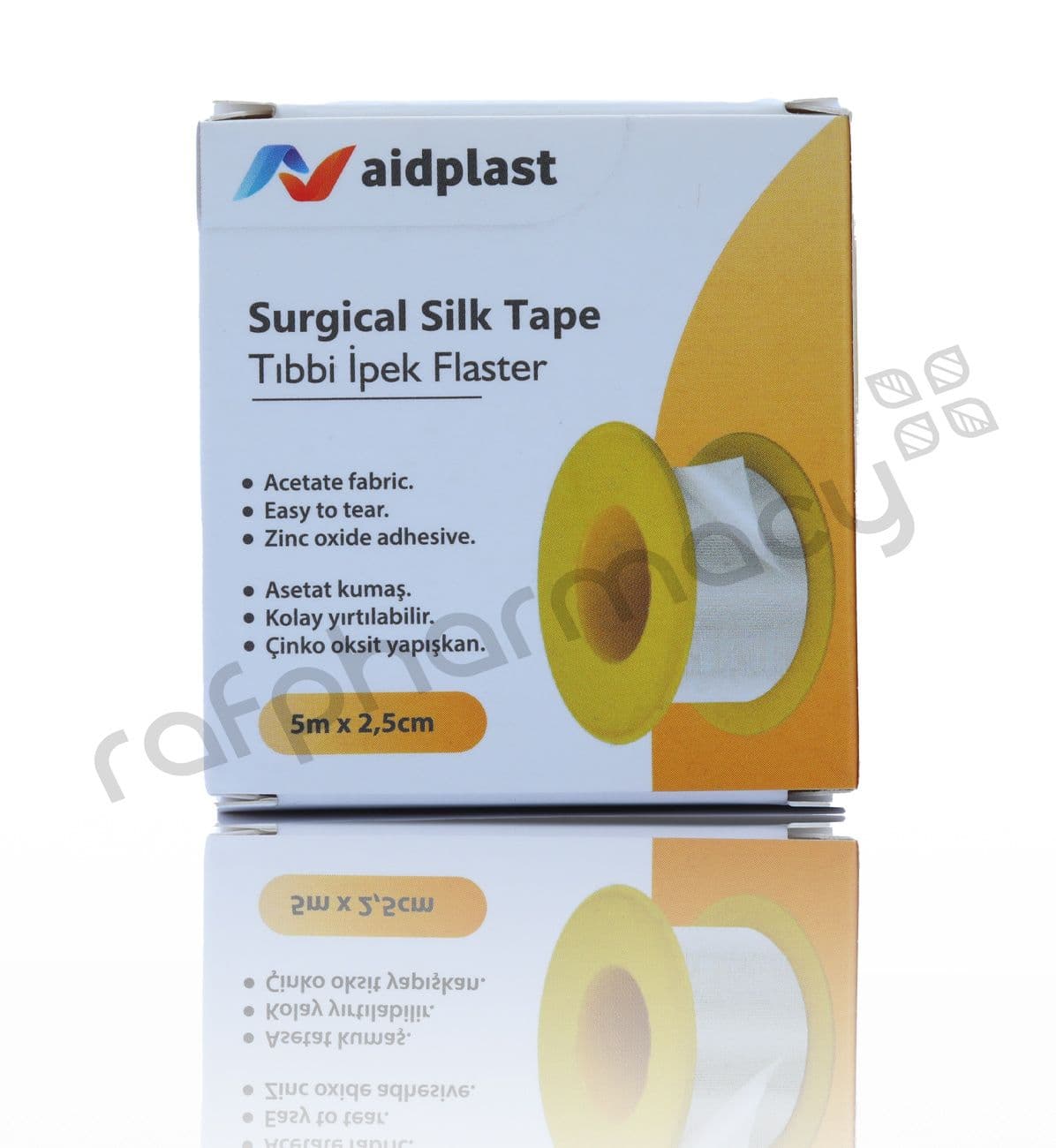 Aidplast Surgical Silk Tape (5m x 2.5cm) (#V202, #20849)