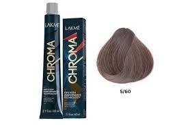 Lakme Chroma Hair Color Chestnut Light Brown 5/60  With Chroma Developer Ammonia Free