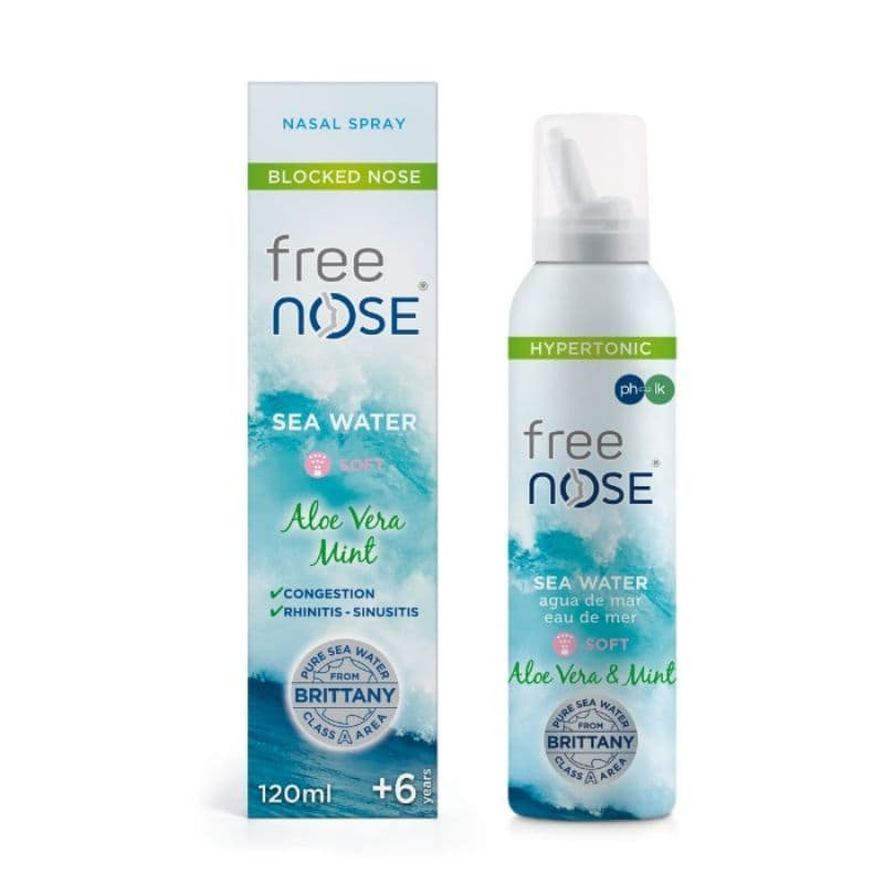 Freenose Hypertonic Nasal Spray Decongestant W/ Aloevera & Mint +6 Yrs 30Ml 30ML