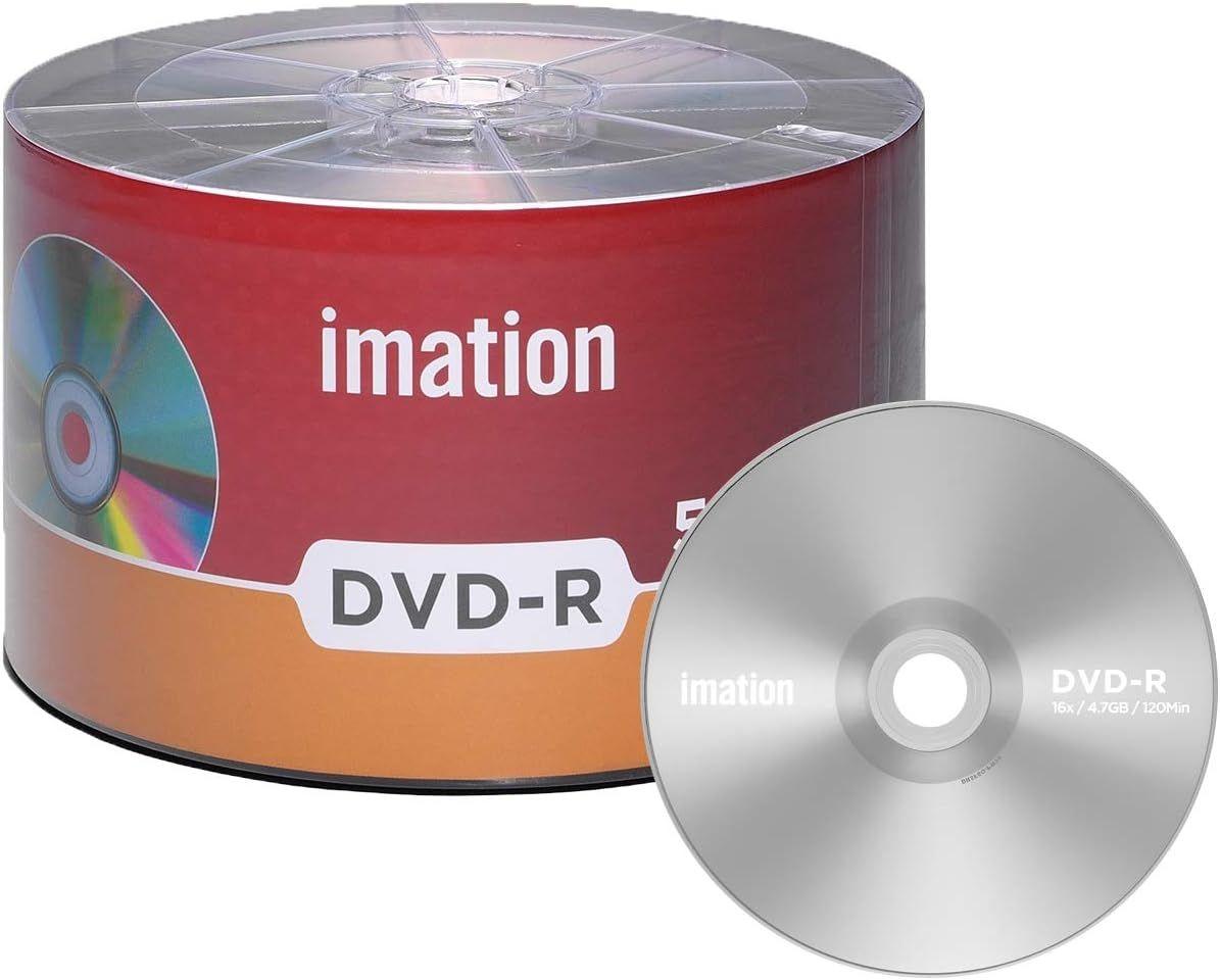 مجموعة من 50 قرص DVD+R 16X 4.7 جيجابايت قابلة للتسجيل من إمايشن