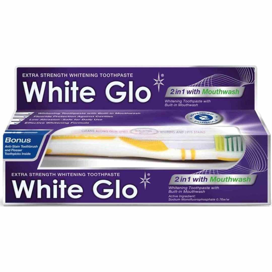 White Glo 2 In 1 T/P With Mouthwash 100Ml 