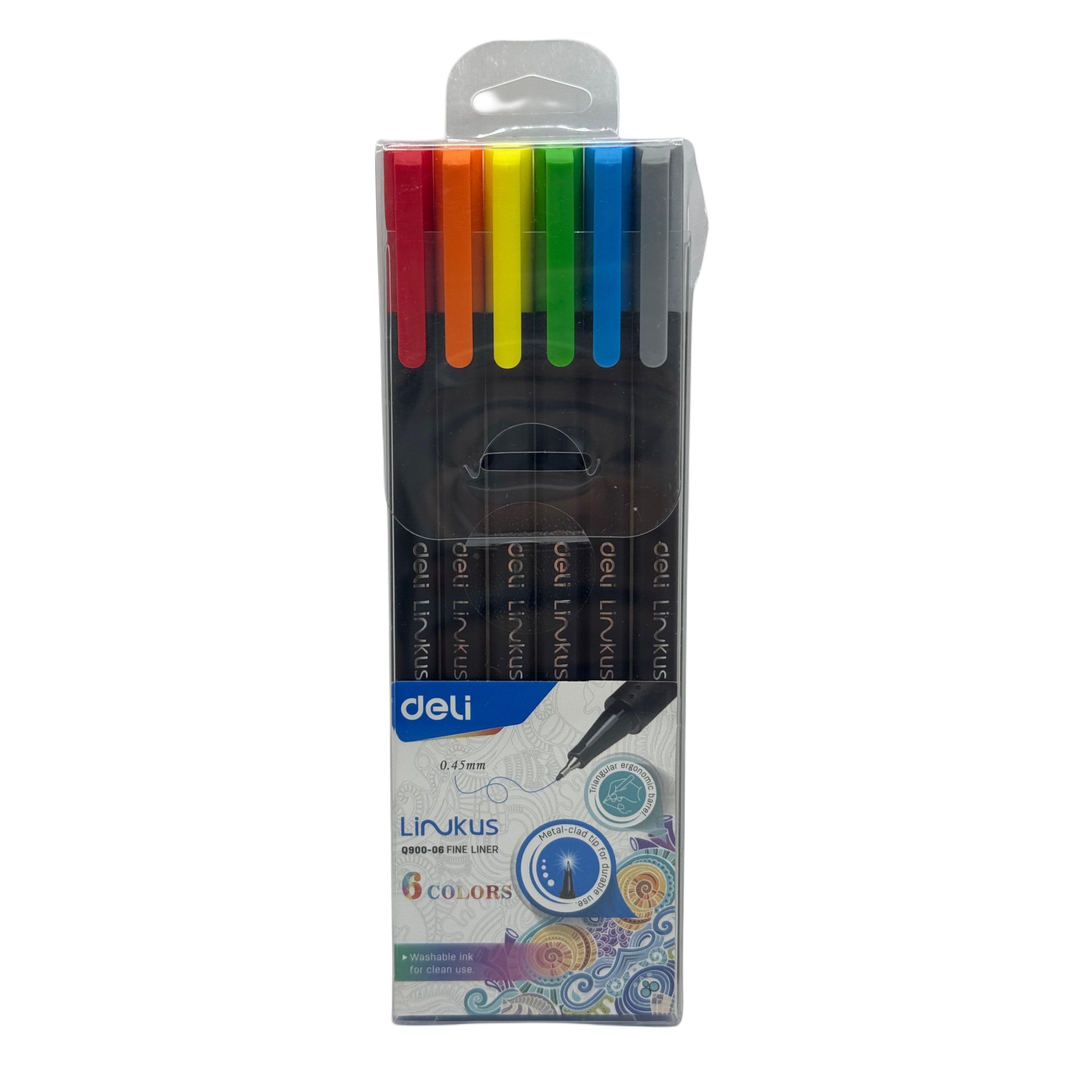 Deli Linkus Fine Liner Set (6 Colors, 0.45Mm)
