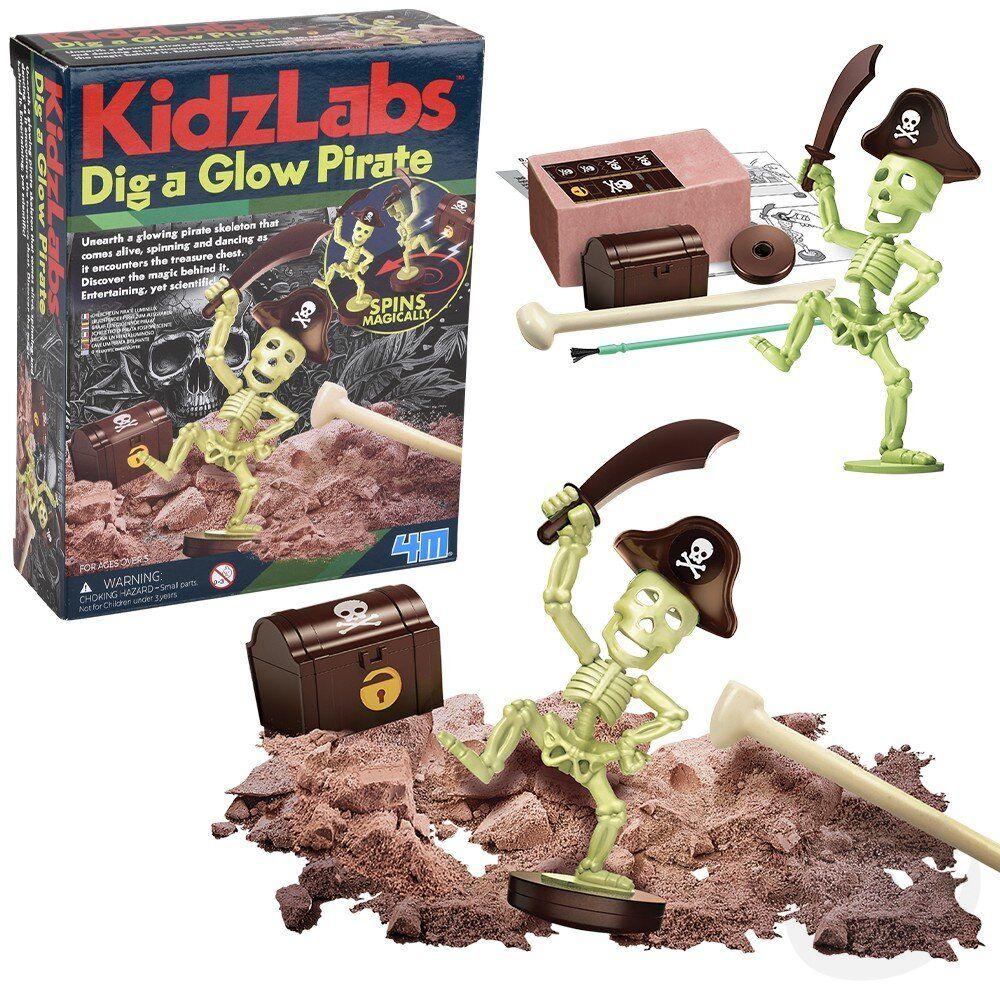 4M Kidzlabs Dig A Glow Pirate Learning Kit