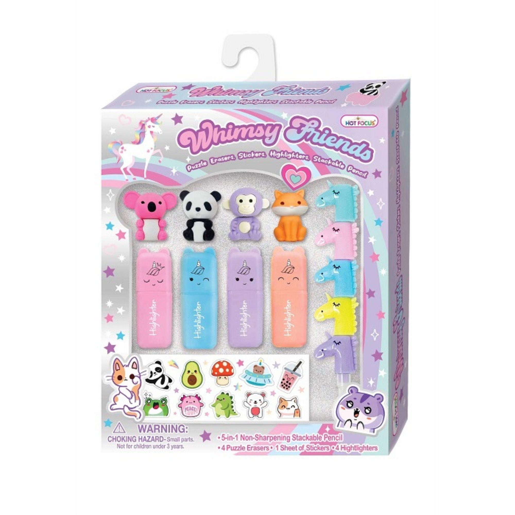 Hot Focus Critter Whimsy Friends Stationery Set (10 Pieces)