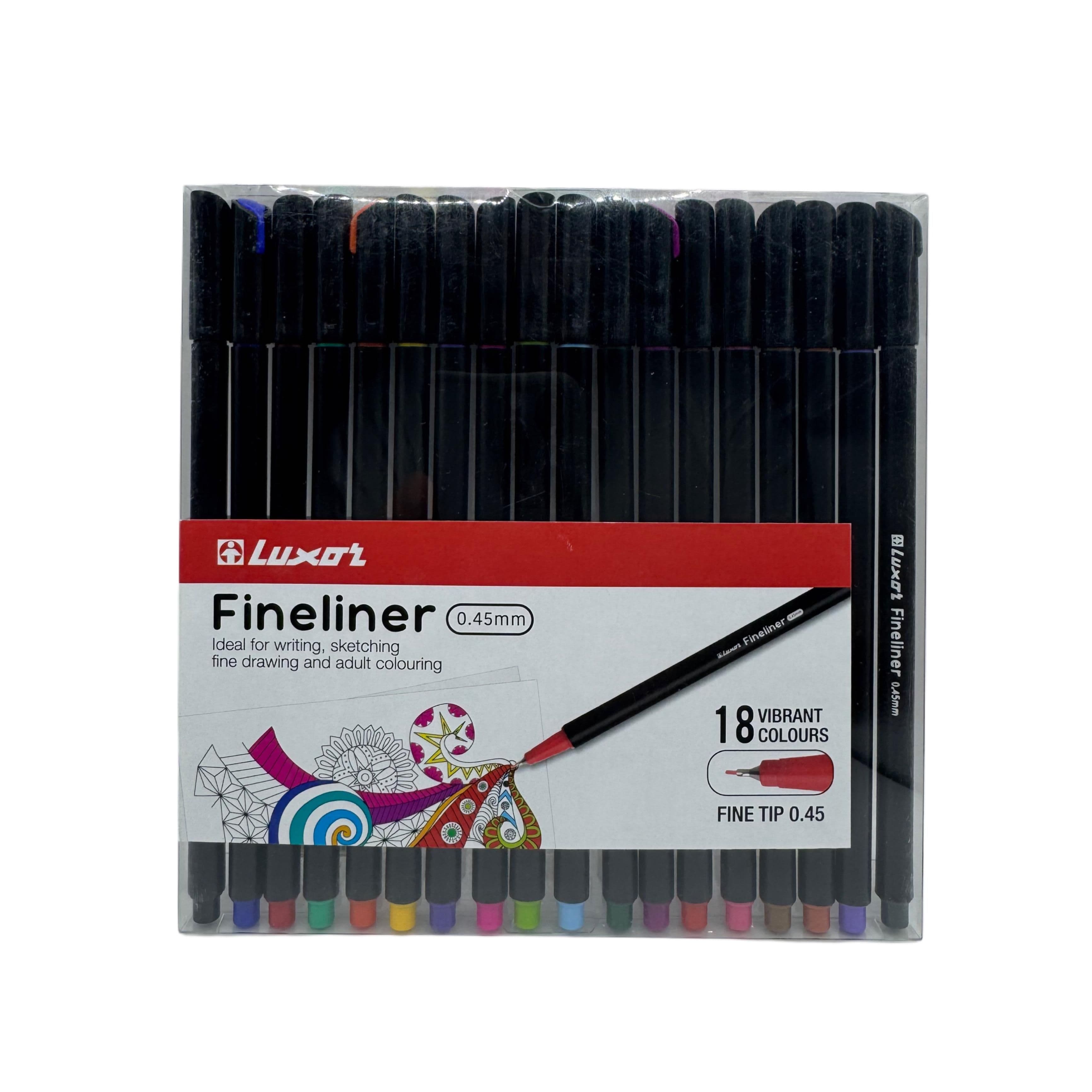 Luxor Fineliner Set (18 Pens, 0.45Mm)
