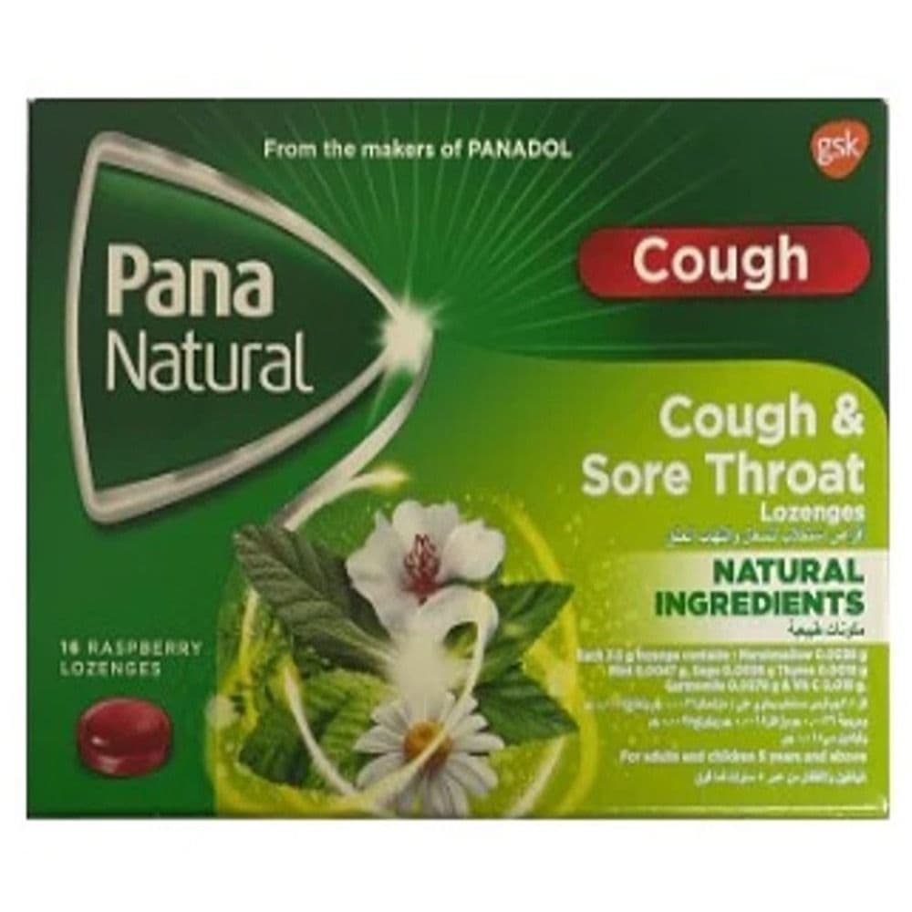 Pana Natural Raspberry Lozenges 16'S