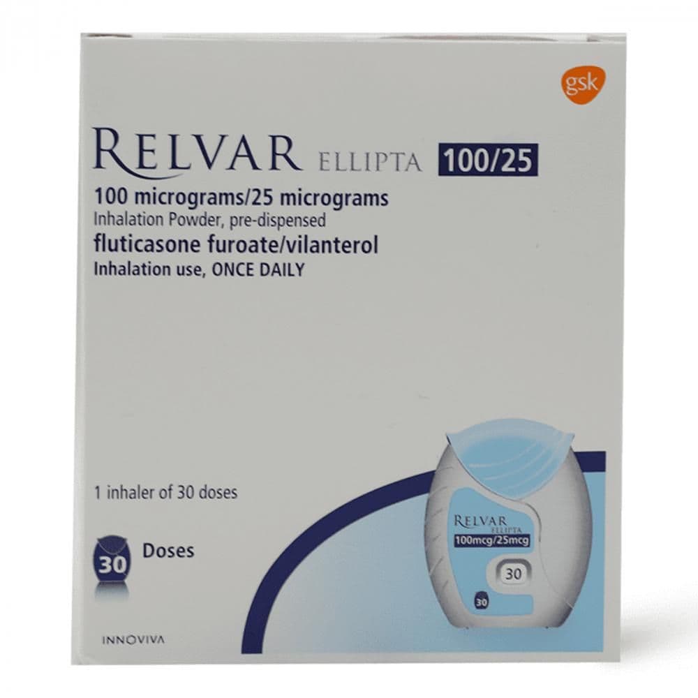 Relvar Ellipta 100 25 Micro 30 Dose