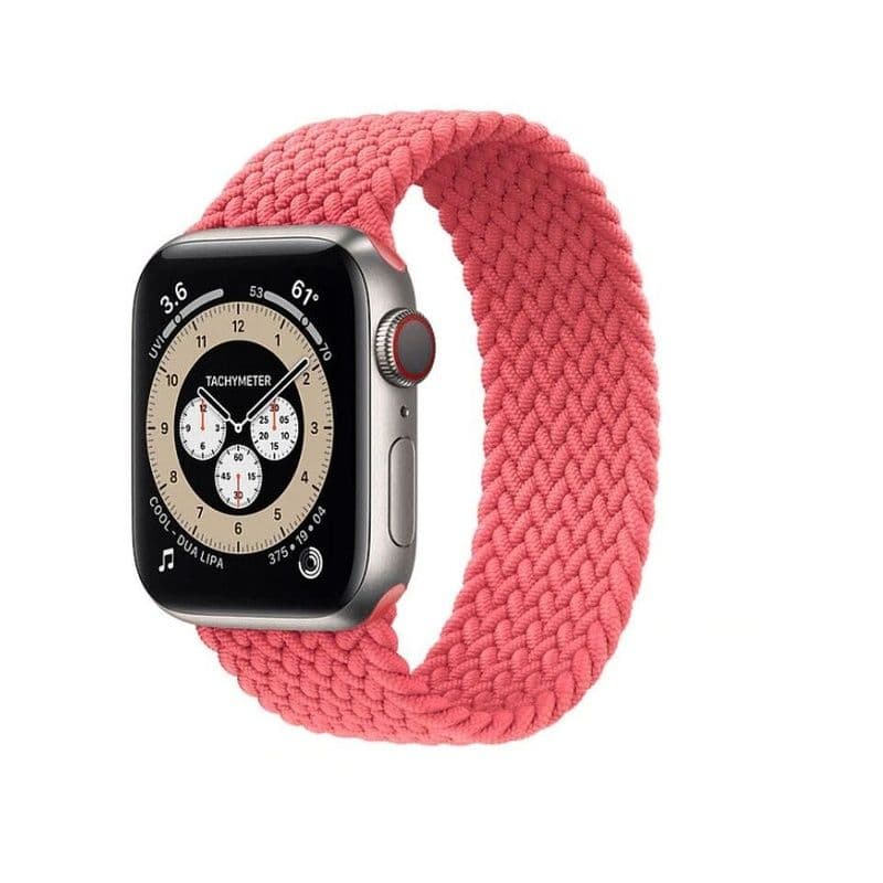 Hyphen Watch Strap - Apple - Braided Watch Band Pink 38-40 Mm Small