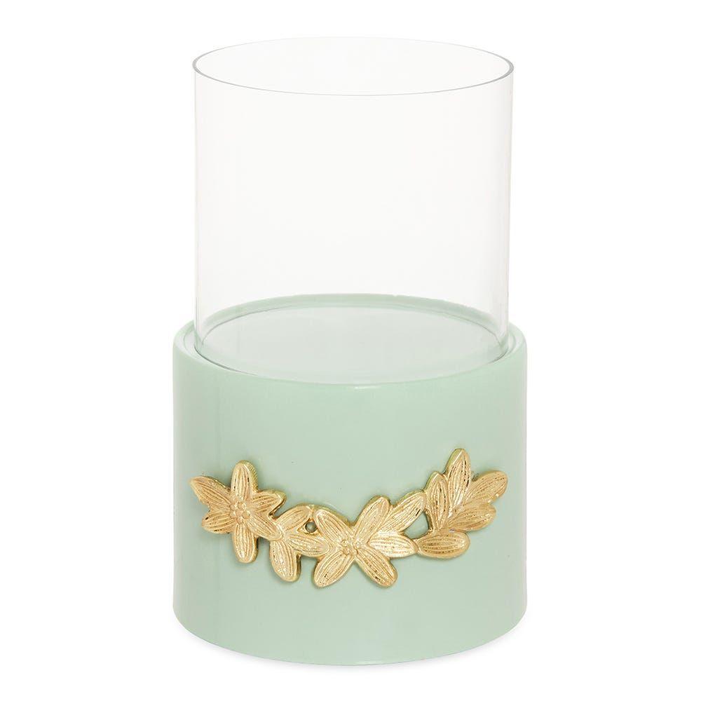 Lap Stainless Steel Candle Holder, Mint - 13X20 Cm