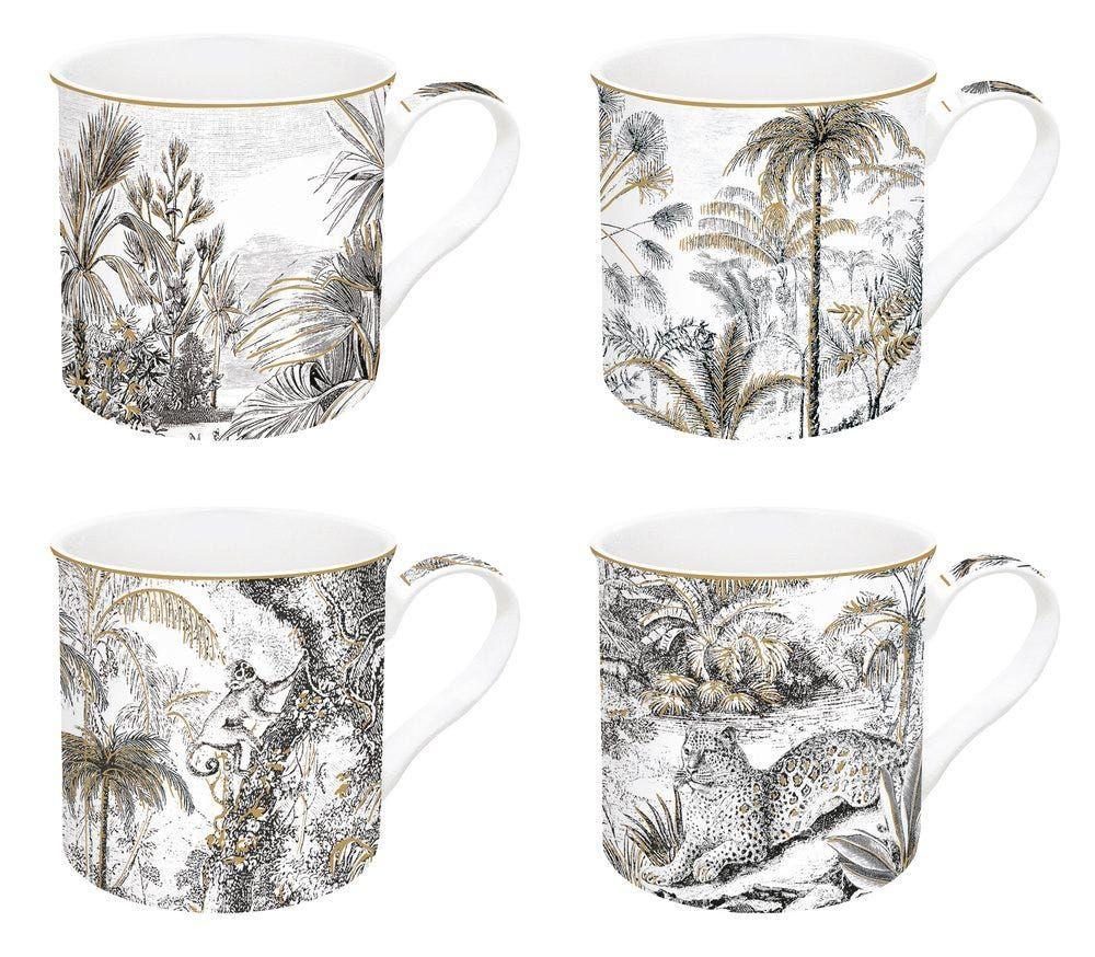 Retro Jungle 4-Piece Mug Set