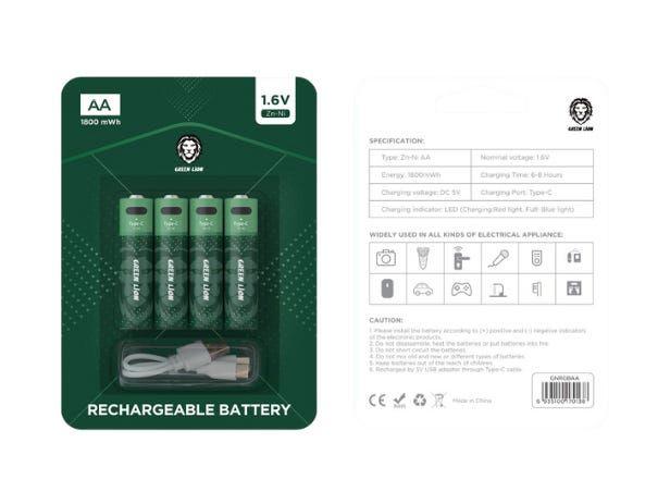 Green Lion Rechargable Battery Aa