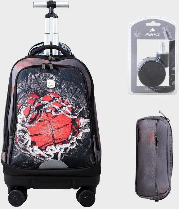 Trolly Backpack With Removable Wheels 19" Gb3938T Assorted Design