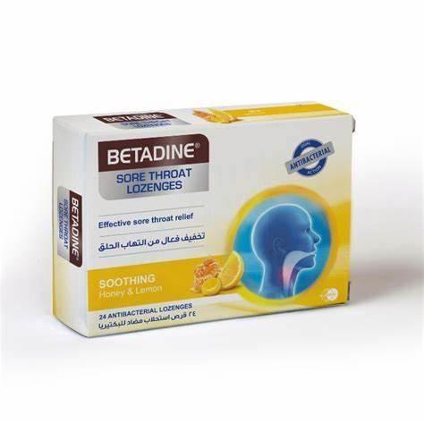 Betadine Sorethroat Honey & Lemon Lozenges 24'S