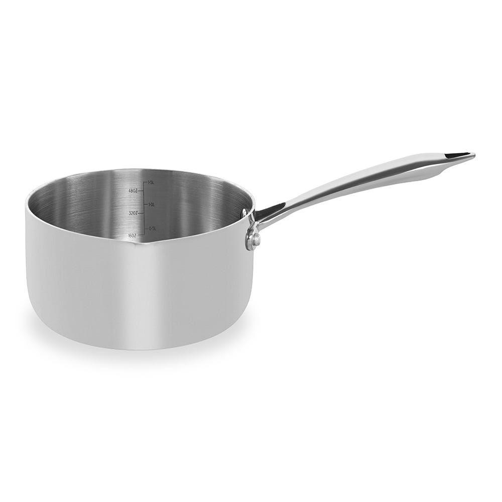 Oli Triply Milk Pan without Lid, Silver - 20 cm