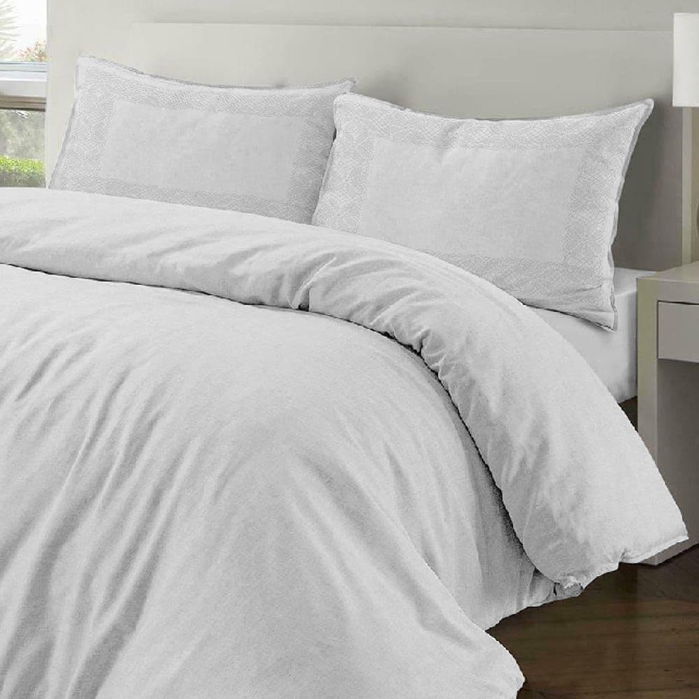 Emily Super King-Sized Duvet Cover, White - 260X240 Cm