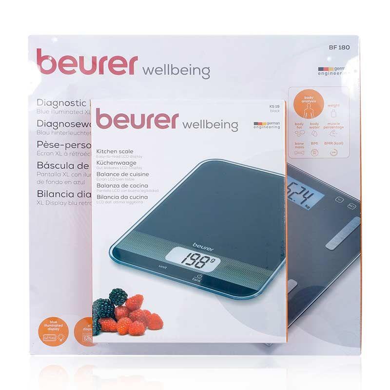 Beurer Ks19 Kitchen Scale + Bf180 Bodyfat Scale