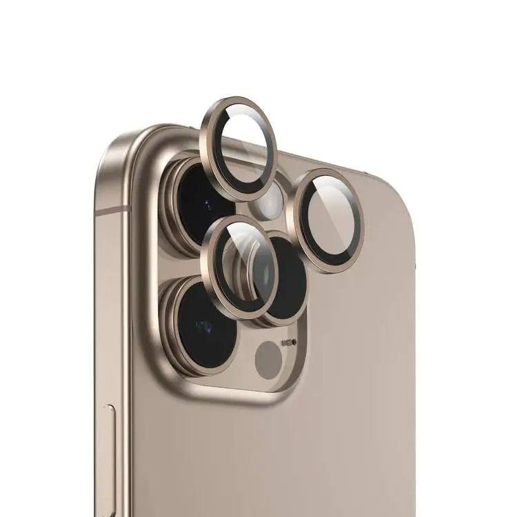 Green Lion Camera Lens Protection For Iphone 16 Pro And 16 Pro Max- Gold