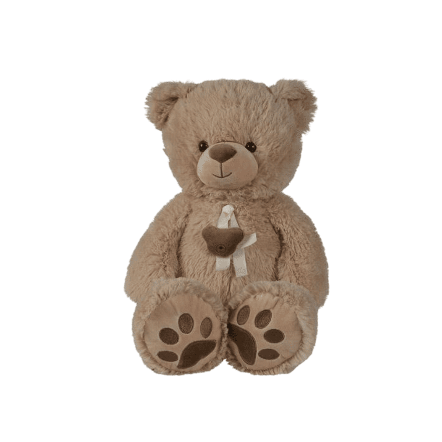 Nicotoy Plush Bear Beige Ribbon Head Bear 85Cm