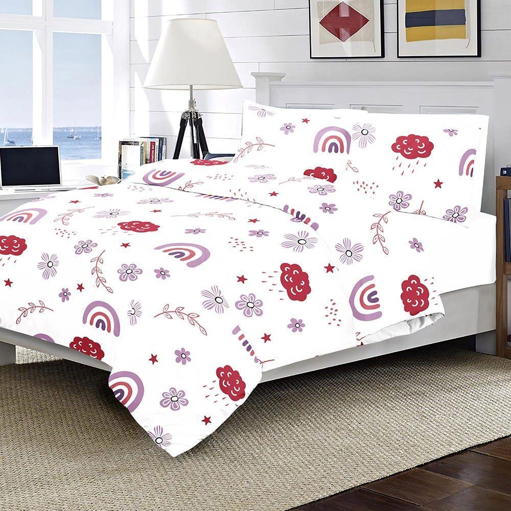 Happy Kids Duvet Cover Set, Multicolour - 135x200 Cm