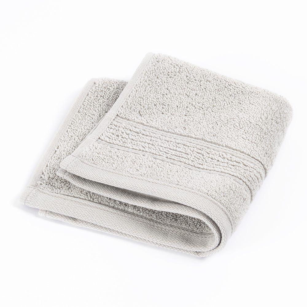 Signature Face Towel, Silver Grey - 33X33 Cm