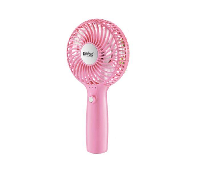 Sanford Sf947Hfn 4 Watts Rechargeable Hand Fan With Usb - Pink