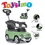 Green Defender Land Rover Pushing Tolo Car