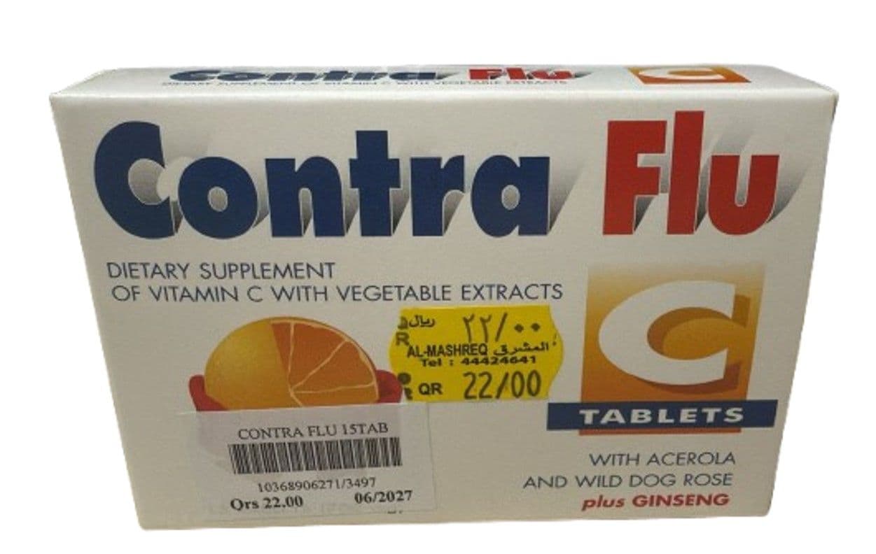 Contra Flu Vitamin C With Vegetable Extracts Tablets 15's