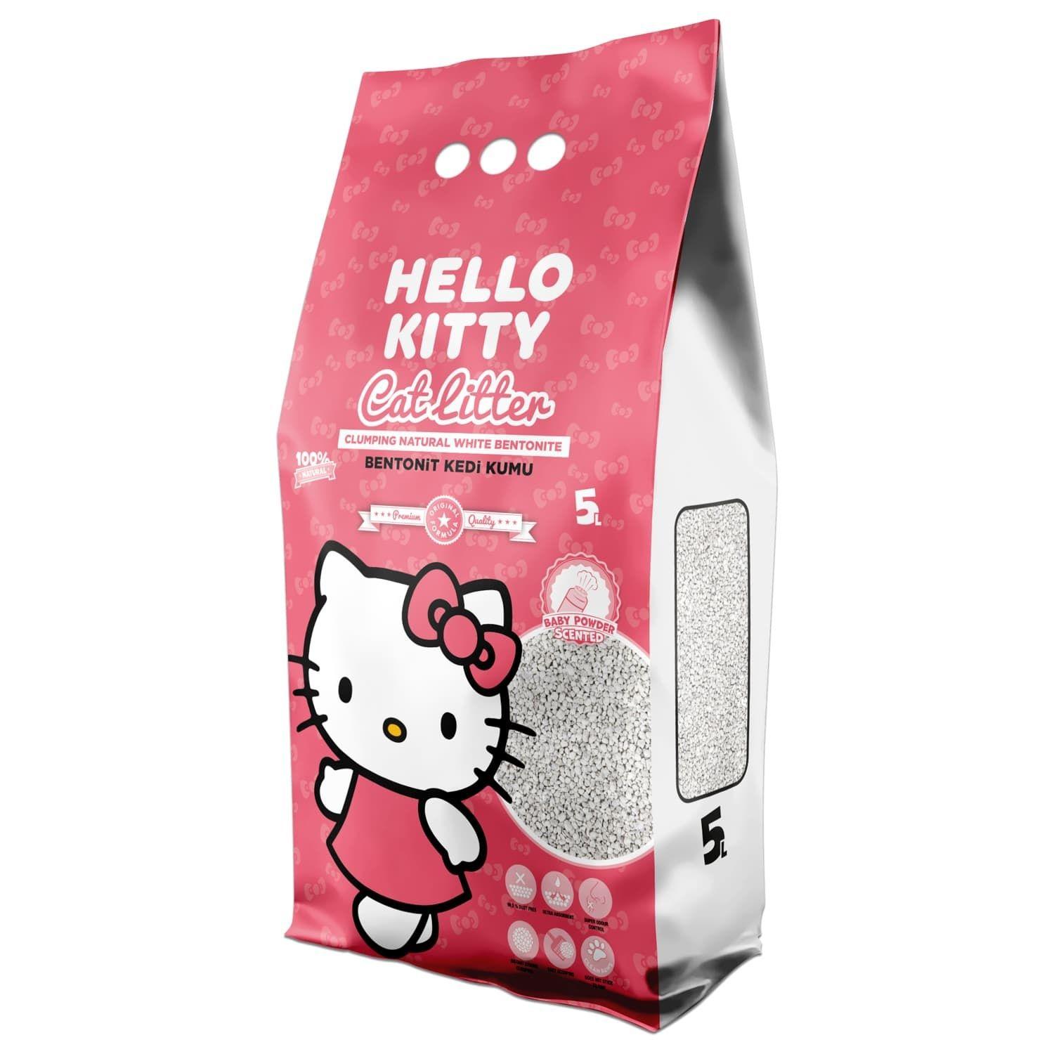 Hello Kitty Cat Litter Bentonite Baby Powder 5 Ltr