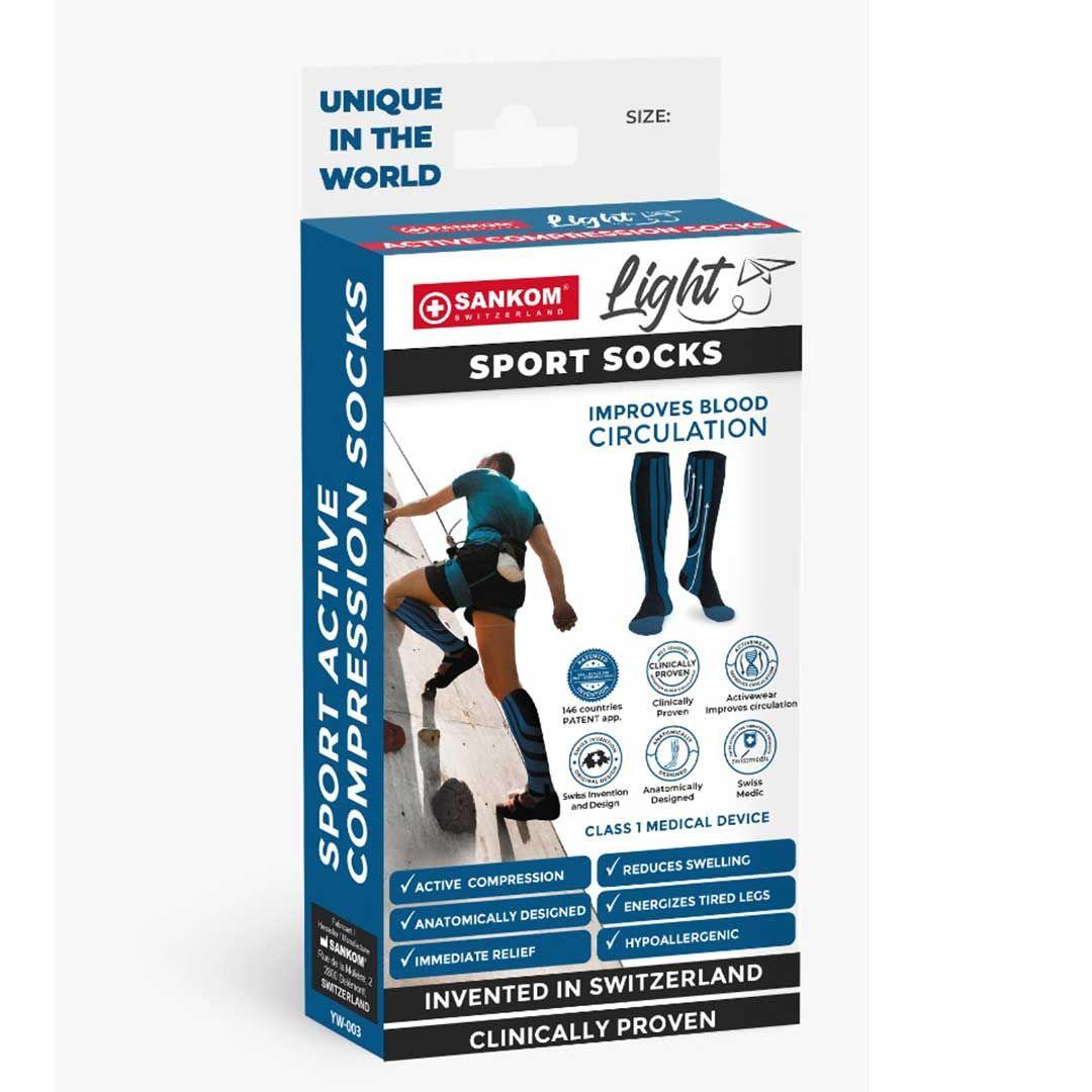 Sankom Patent Light Sports Socks - Black - L-Xl