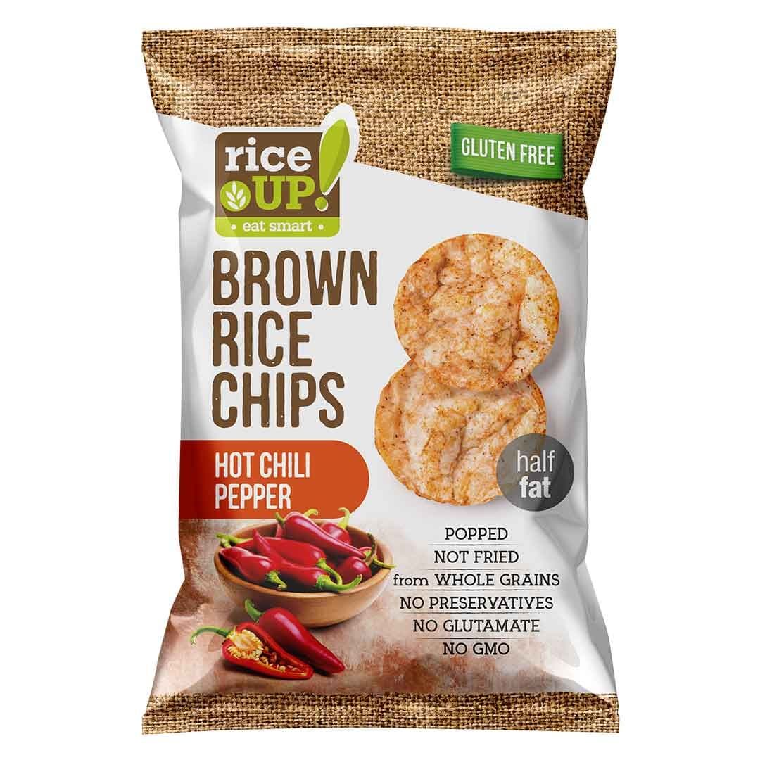 Rice Up Brown Rice Chips Hot Chilli Pepper 60G 60G