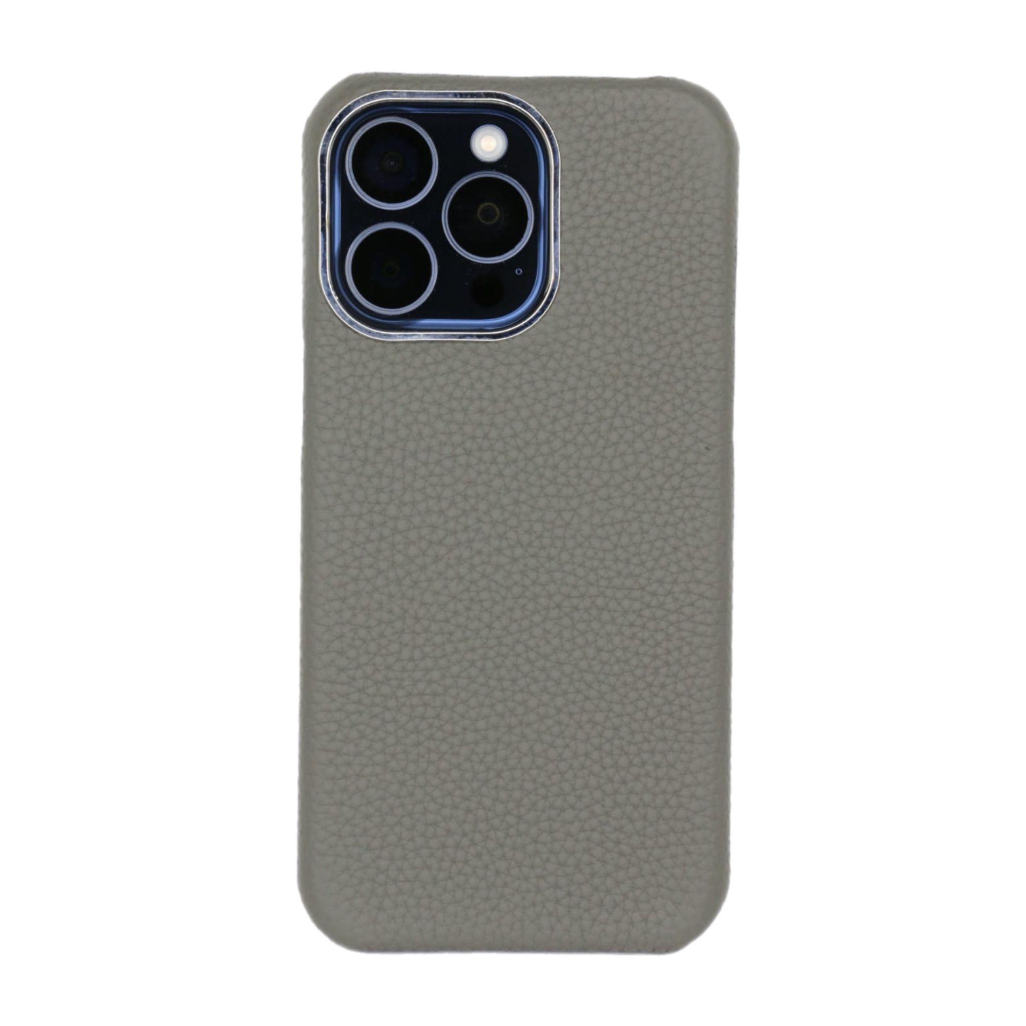 Gs Grey Cover Genuine Togo Leather With Magsafe- Iphone 12 Pro