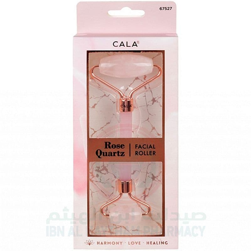 Cala Rose Quartz Facial Roller With Rose Gold