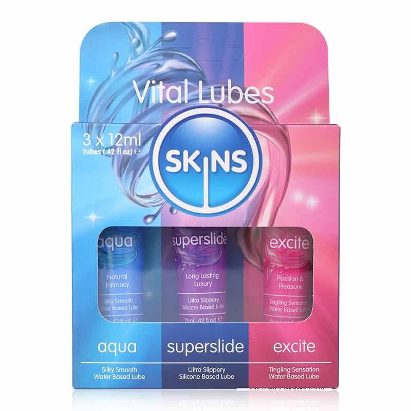 Skins Vital Lubricants(Aqua,Superslide,Excite) 3X12Ml