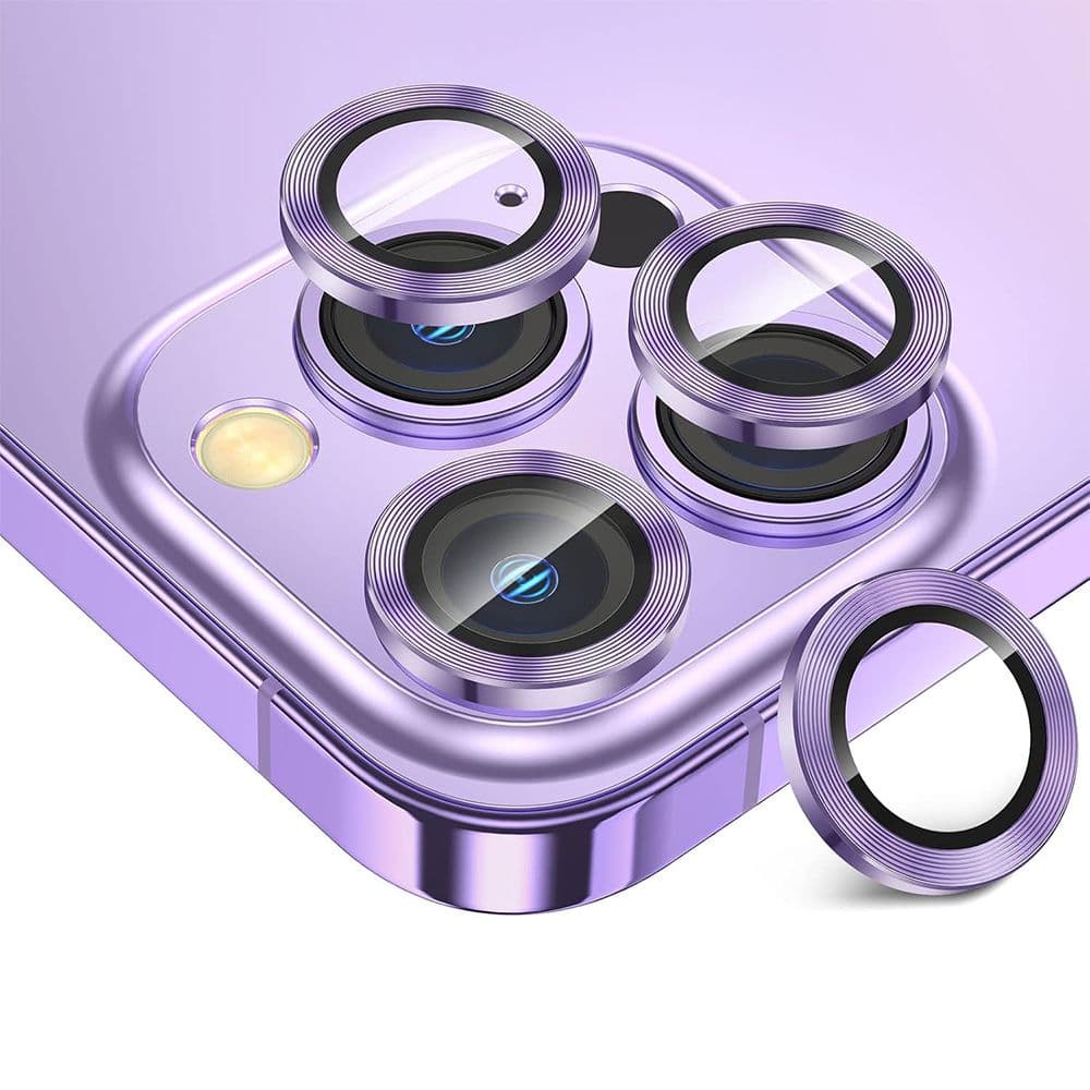 Bodyguardz Anti-Glare Camera Glass Protector For Iphone 14 Pro, Pro Max Purple Colour