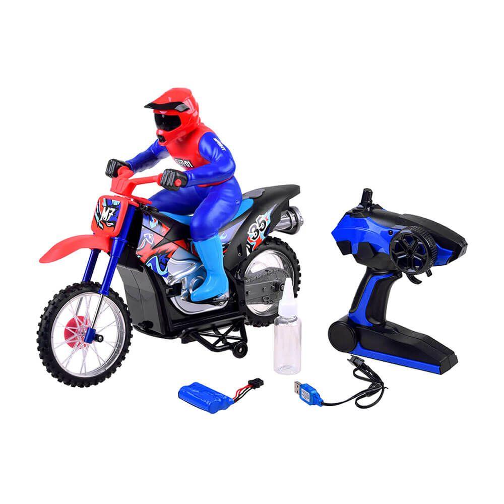 Crazon Amazing Balance Extreme Stunt Rc Smoking Motorcycle Toy (1:16)